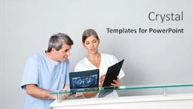  Presentation with talk - Theme enhanced with dentist-and-dental-assistant-talk background and a light gray colored foreground