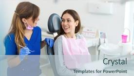  Presentation with patient care - Theme with dentist and patient in dentist background and a lemonade colored foreground