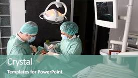  Presentation with dental surgery - Cool new presentation design with dentist at work in dental backdrop and a seafoam green colored foreground