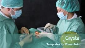  Presentation with dental - Cool new presentation theme with dentist at work in dental backdrop and a ocean colored foreground