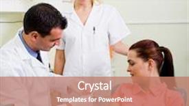  Presentation with tooth brush - Beautiful theme featuring dentist demonstrate tooth brush in his practice backdrop and a coral colored foreground