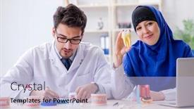  Presentation with implant tooth - PPT layouts having dentist-doctor-and-assistant-working background and a light blue colored foreground