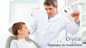  Presentation with cub boy scout oath scouts - Slides enhanced with dentist-examines-a-boy background and a sky blue colored foreground