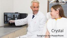  Presentation with dentist xray - Amazing presentation theme having photo of a sad girl emotion of depression and stress girl on a dark background the mood of the picture is stress in life backdrop and a wine colored foreground.