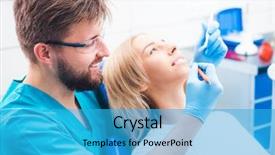  Presentation with dental office - PPT layouts having dentist in the dental background and a  colored foreground