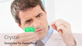  Presentation with dental floss - Presentation theme enhanced with dentist-looks-at-dental-floss background and a lemonade colored foreground