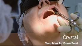  Presentation with anaesthesia - Cool new slide deck with dentist-making-local-anaesthesia-shot backdrop and a tawny brown colored foreground