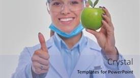  Presentation with tooth brush - Presentation theme consisting of dentist-medical-doctor-woman-hold background and a light blue colored foreground