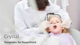  Presentation with dentist - Theme consisting of dentist-or-dentist-treating background and a light gray colored foreground