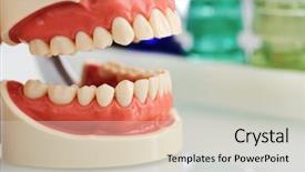  Presentation with jaw - Amazing theme having dentist pain - dental jaw backdrop and a light gray colored foreground