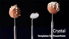  Presentation with tool belt tools - Beautiful slide set featuring dentist tools with sweets isolated backdrop and a black colored foreground