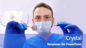  Presentation with periodontal - Amazing presentation having dentist with mirror and periodontal backdrop and a cobalt blue colored foreground