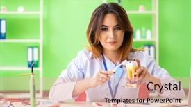  Presentation with implant - Cool new theme with dentist working on teeth implant backdrop and a lemonade colored foreground