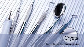  Presentation with dental instrument - Audience pleasing slide set consisting of dentistry dental instrument - dentist equipment stomatology backdrop and a light blue colored foreground