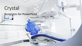  Presentation with dentistry - Cool new PPT theme with dentistry medicine medical equipment backdrop and a light gray colored foreground