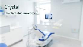  Presentation with blurred bokeh - Theme having dentistry medicine and stomatology concept background and a sky blue colored foreground