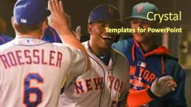  Presentation with homerun - PPT theme with denver-aug-21-new-york background and a tawny brown colored foreground