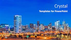  Presentation with city night - Slides having denver-colorado-usa-downtown-city background and a dark gray colored foreground
