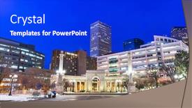  Presentation with colorado - PPT theme consisting of denver-colorado-usa-downtown-cityscape background and a cobalt blue colored foreground