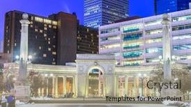  Presentation with orlando florida usa downtown city - Slide deck with denver-colorado-usa-downtown-cityscape background and a coral colored foreground