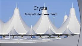  Presentation with international - Amazing slides having denver international airport architecture peaks backdrop and a light blue colored foreground