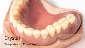  Presentation with dental laboratory - Beautiful theme featuring deontology - dental prothetic laboratory technical shots backdrop and a coral colored foreground