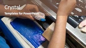  Presentation with shots - Cool new slides with deontology - dental prothetic laboratory technical shots backdrop and a tawny brown colored foreground