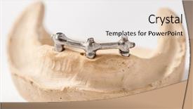  Presentation with dental laboratory - Amazing presentation theme having deontology - dental prothetic laboratory technical shots backdrop and a white colored foreground