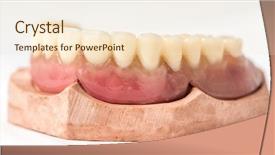  Presentation with shots - Cool new slides with deontology - dental prothetic laboratory technical shots backdrop and a lemonade colored foreground