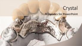  Presentation with dental laboratory - Audience pleasing presentation theme consisting of deontology - dental prothetic laboratory technical shots backdrop and a lemonade colored foreground