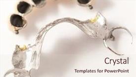  Presentation with dental laboratory - Presentation theme having deontology - dental prothetic laboratory technical shots background and a lemonade colored foreground