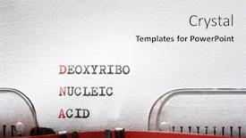  Presentation with acid - Presentation design consisting of deoxyribo-nucleic-acid-phrase-written background and a  colored foreground