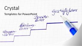  Presentation with graphic - Slide set having personnel department - leading positions in companies background and a  colored foreground