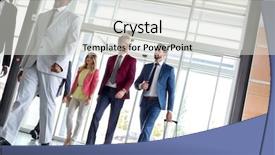  Presentation with airport - Beautiful slides featuring department dokument - handsome businessmen walking in airport backdrop and a light gray colored foreground