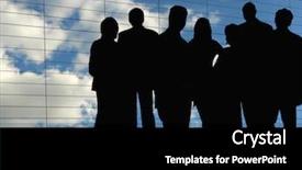  Presentation with team - Beautiful slides featuring business team backdrop and a black colored foreground