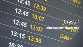  Presentation with departure - Amazing slides having department letter - many delayed flights backdrop and a gray colored foreground