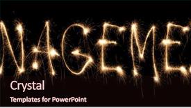  Presentation with management - Theme consisting of department letter - word management written sparkler background and a  colored foreground