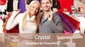  Presentation with couple nature retreat - Beautiful presentation design featuring department store - portrait of amorous couple backdrop and a coral colored foreground