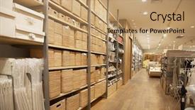  Presentation with supermarket - Amazing slides having department store supermarket backdrop and a coral colored foreground