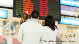  Presentation with departure board - Presentation enhanced with departure board - back view of little girl background and a lemonade colored foreground