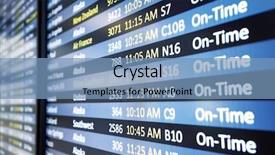  Presentation with departure board - Presentation with departure board - info of flight on billboard background and a teal colored foreground