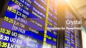  Presentation with departure board - Slide set consisting of departure board information board background and a coral colored foreground