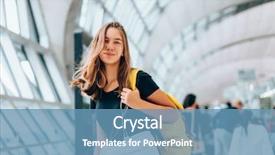 Presentation with teenager alone - Cool new presentation with departures - teen girl waiting for international backdrop and a teal colored foreground