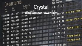  Presentation with departure board - Slides with departures information board background and a dark gray colored foreground