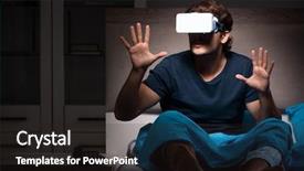  Presentation with computer games - Theme consisting of dependence - young man playing computer games background and a wine colored foreground