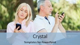  Presentation with mobile phone addiction - Amazing presentation theme having dependency - mobile phone addiction concept backdrop and a light blue colored foreground