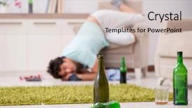  Presentation with party - Amazing PPT theme having dependency - young drunk handsome man backdrop and a soft green colored foreground