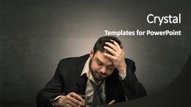  Presentation with free - PPT theme featuring dependency - young drunk man at his background and a dark gray colored foreground