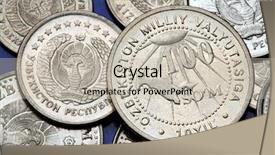  Presentation with uzbekistan - Presentation theme with depicted in the uzbekistani som background and a soft green colored foreground