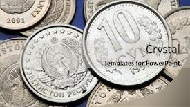  Presentation with uzbekistan - Cool new presentation with depicted in the uzbekistani som backdrop and a light gray colored foreground